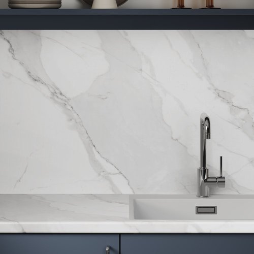 Greek Marble Laminate - Upstands & Splashbacks image 1