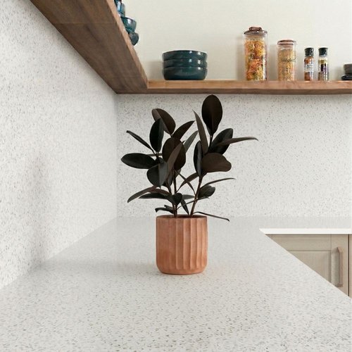 White Terrazzo Compact - Upstands & Splashbacks image 1