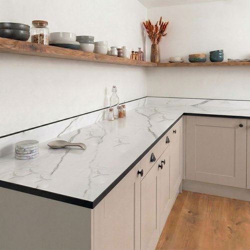 Carrera Marble Compact (Dark Core) - Upstands & Splashbacks image 2