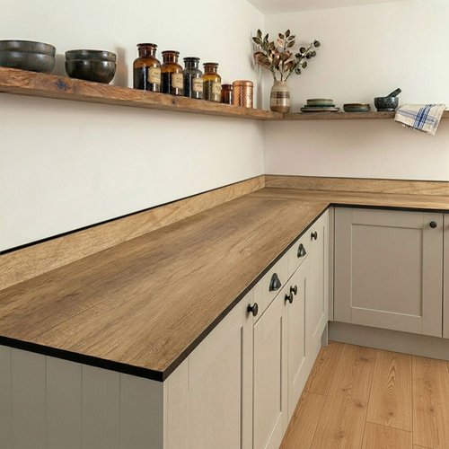 Distressed Oak Compact - Upstands & Splashbacks image 2