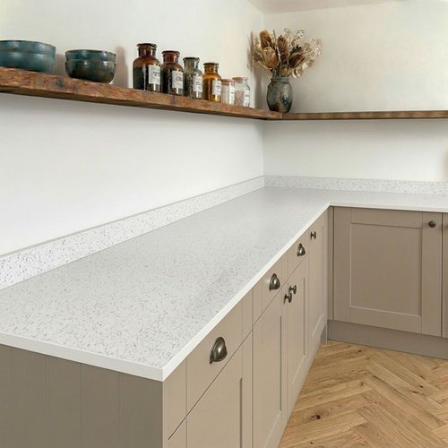 White Terrazzo Compact - Upstands & Splashbacks image 3