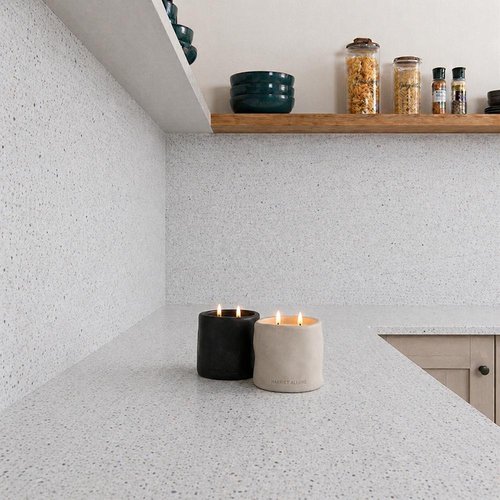 White Sparkle Laminate - Upstands & Splashbacks image 2