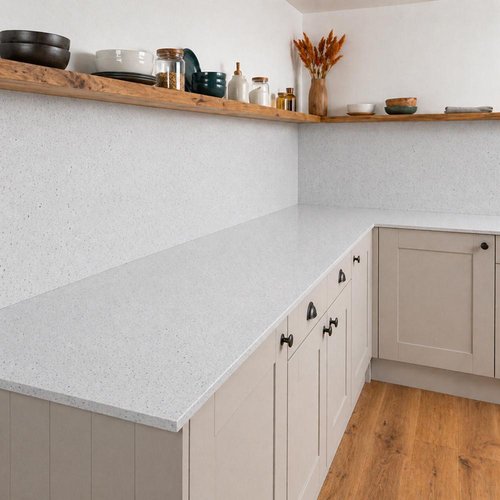 White Sparkle Laminate - Upstands & Splashbacks image 3