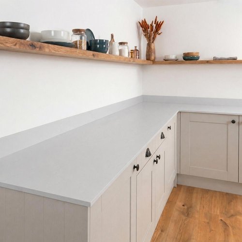 White Veilstone Laminate - Upstands & Splashbacks image 3