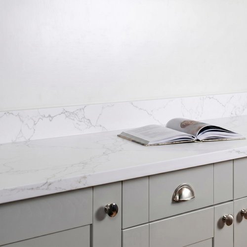 Calacatta Veined Solid Surface - Upstands image 1