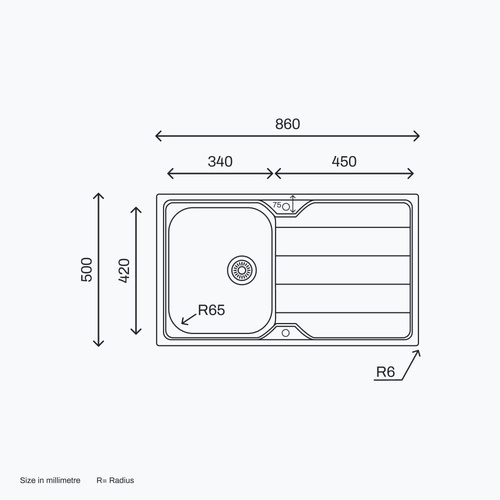 Sink LN860.500 (Left) image 1