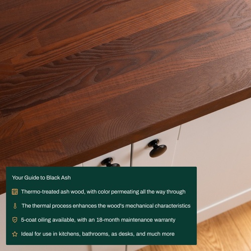 Black Ash Worktop image 2
