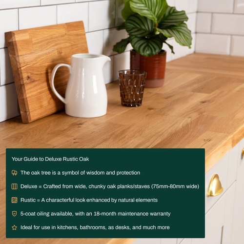 Deluxe Rustic Oak Worktop image 3