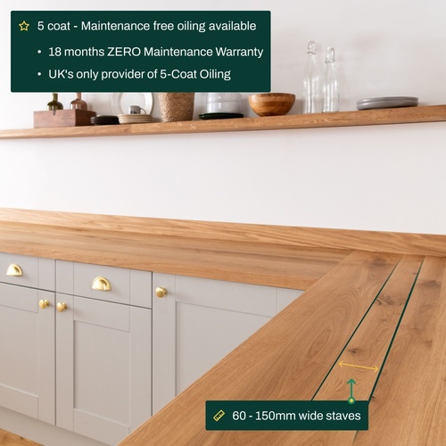 Full Stave Deluxe Rustic Oak Worktop image 4