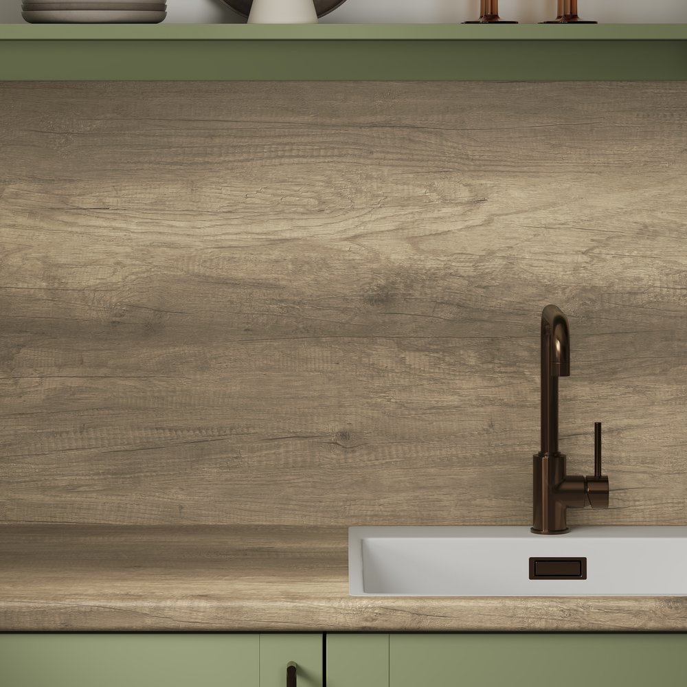 Distressed Oak Laminate - Upstands & Splashbacks