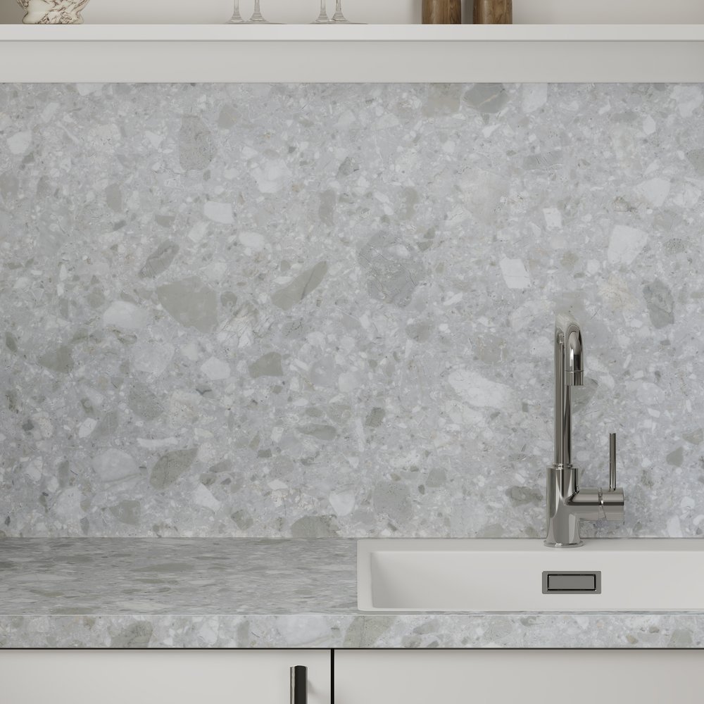 Trebbia Stone Laminate Worktop - Upstands
