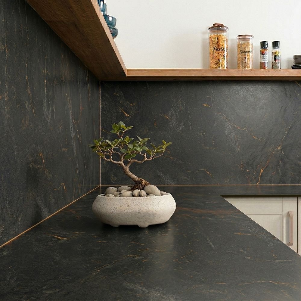 Black Gold Compact - Upstands & Splashbacks