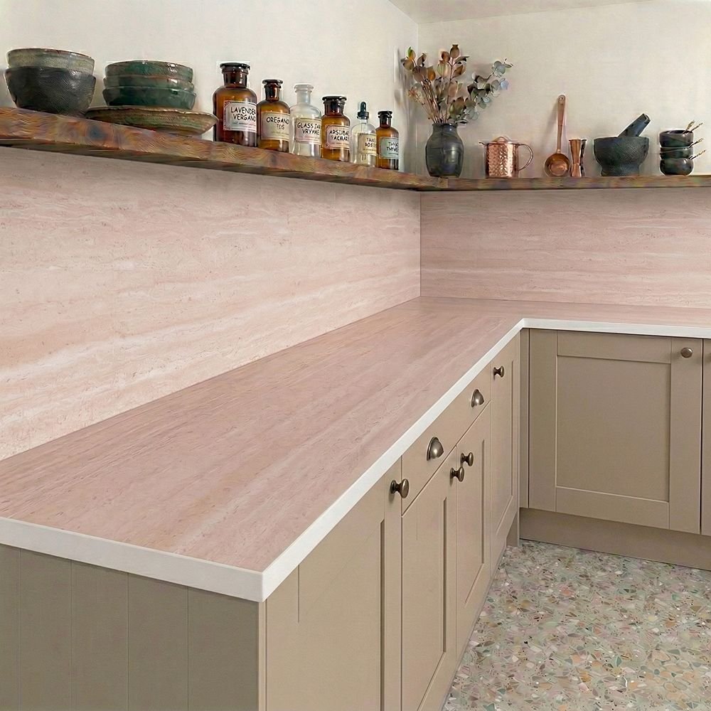 Italian Travertine Compact - Upstands & Splashbacks