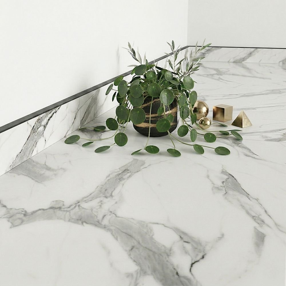 Carrera Marble Compact (Dark Core) - Upstands & Splashbacks