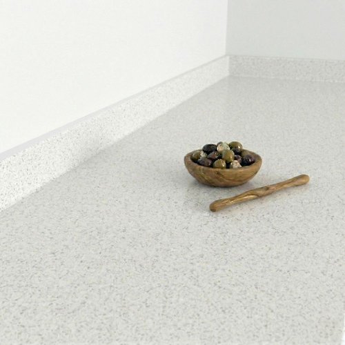 White Terrazzo Compact - Upstands & Splashbacks