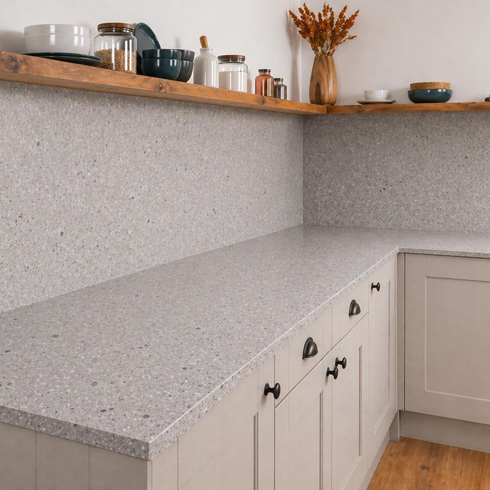 Grey Slate Laminate Worktop - Upstands & Splashbacks