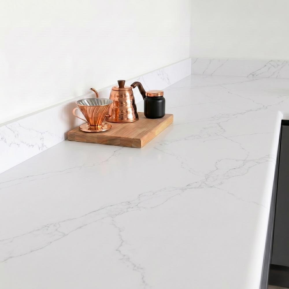Calacatta Veined Solid Surface - Upstands
