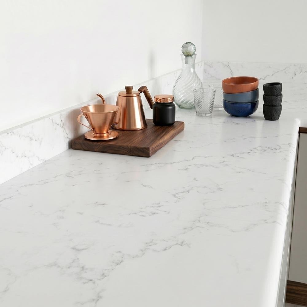 Carrara Solid Surface - Upstands