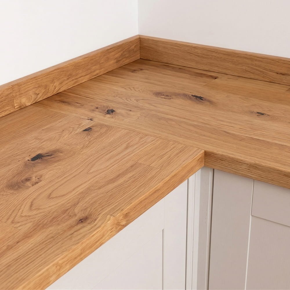Deluxe Rustic Oak Worktop - Upstands