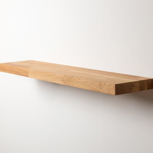Oak Shelf With Floating Shelf Brackets